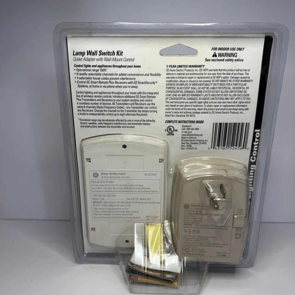 General Electric GE Lamp Wall Switch Kit Wall Mount‎ Control SmartHome Lighting